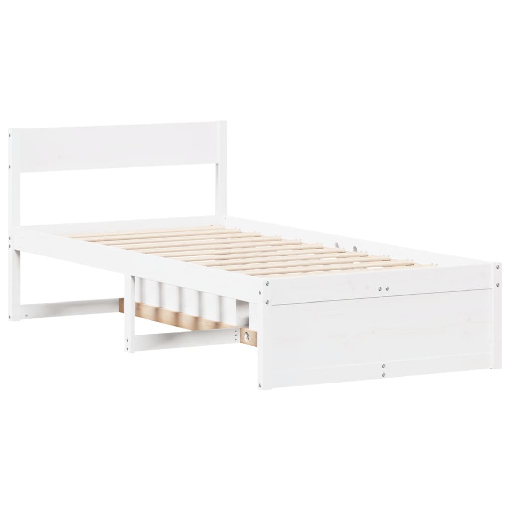 Letto Senza Materasso 75X190 In Legno Massello Di Pino