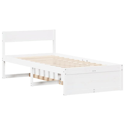 Letto Senza Materasso 75X190 In Legno Massello Di Pino