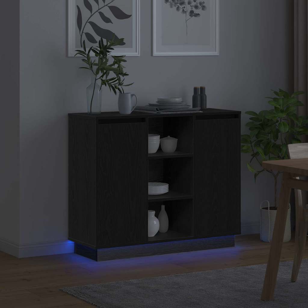 Madia Led 90 X 32 X 75 Cm Legno Multistrato