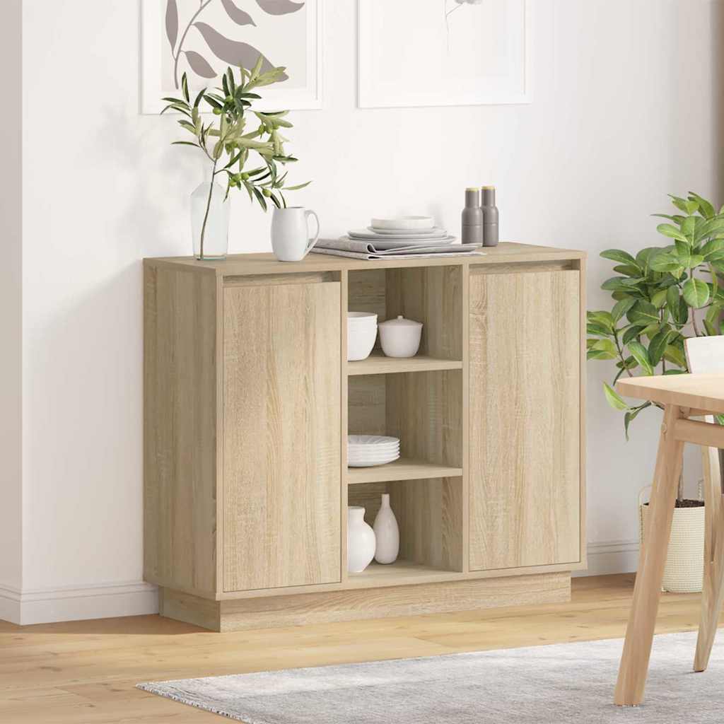 Madia Led 90 X 32 X 75 Cm Legno Multistrato