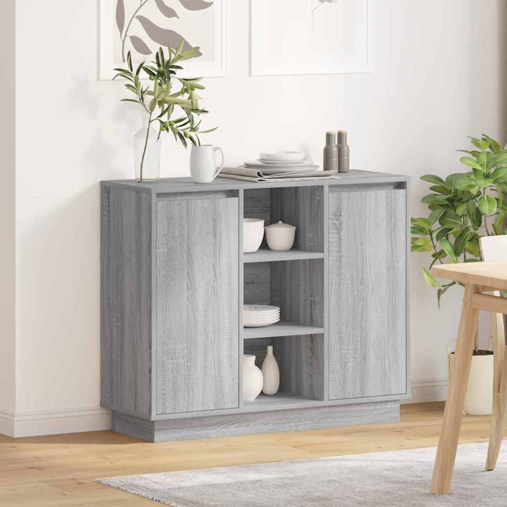 Madia Led 90 X 32 X 75 Cm Legno Multistrato