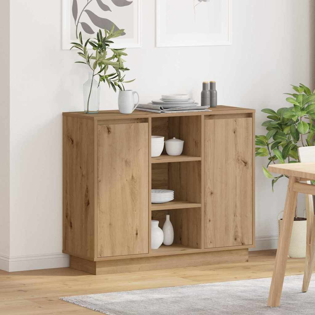 Madia Led 90 X 32 X 75 Cm Legno Multistrato