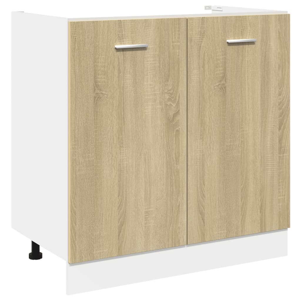 Set Mobili Da Cucina 8Pz “Lyon” Rovere Sonoma In Truciolato