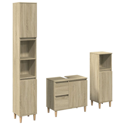 Set Mobili Da Bagno 3 Pz In Legno Multistrato