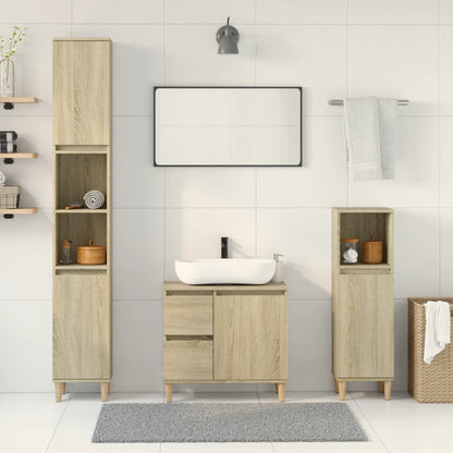 Set Mobili Da Bagno 3 Pz In Legno Multistrato