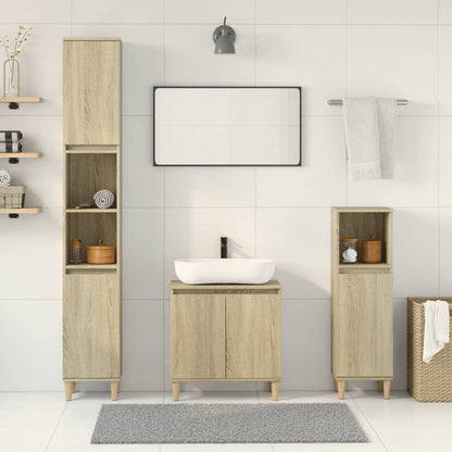 Set Mobili Da Bagno 3 Pz In Legno Multistrato