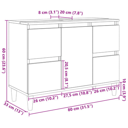 Set Mobili Da Bagno 3 Pz In Legno Multistrato