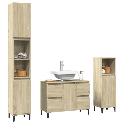 Set Mobili Da Bagno 3 Pz In Legno Multistrato