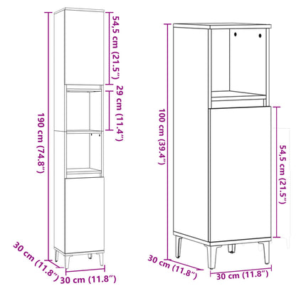 Set Mobili Da Bagno 3 Pz In Legno Multistrato
