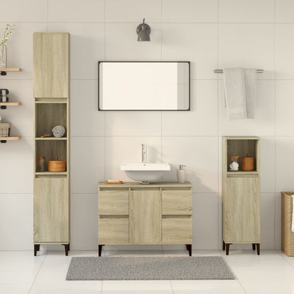 Set Mobili Da Bagno 3 Pz In Legno Multistrato