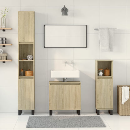 Set Mobili Da Bagno 3 Pz In Legno Multistrato