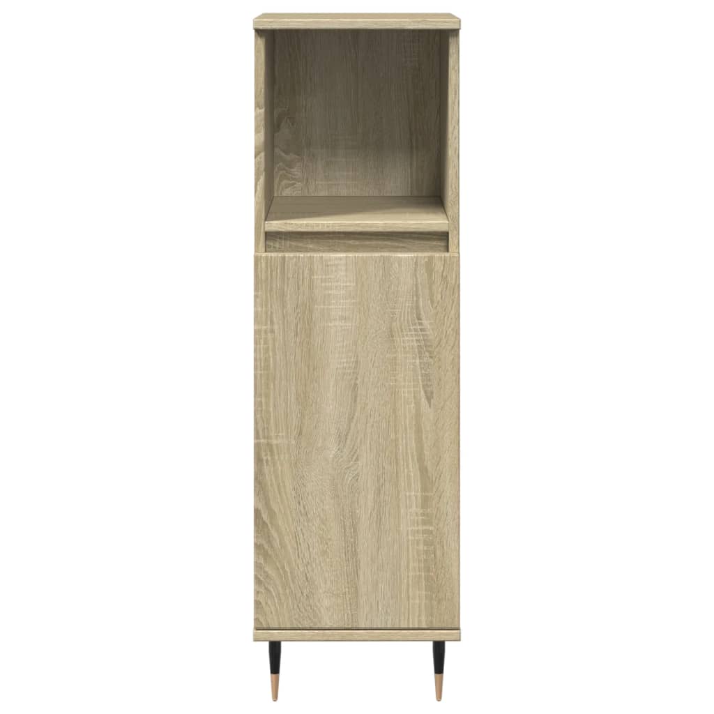 Set Mobili Da Bagno 3 Pz Rovere Sonoma In Legno Multistrato
