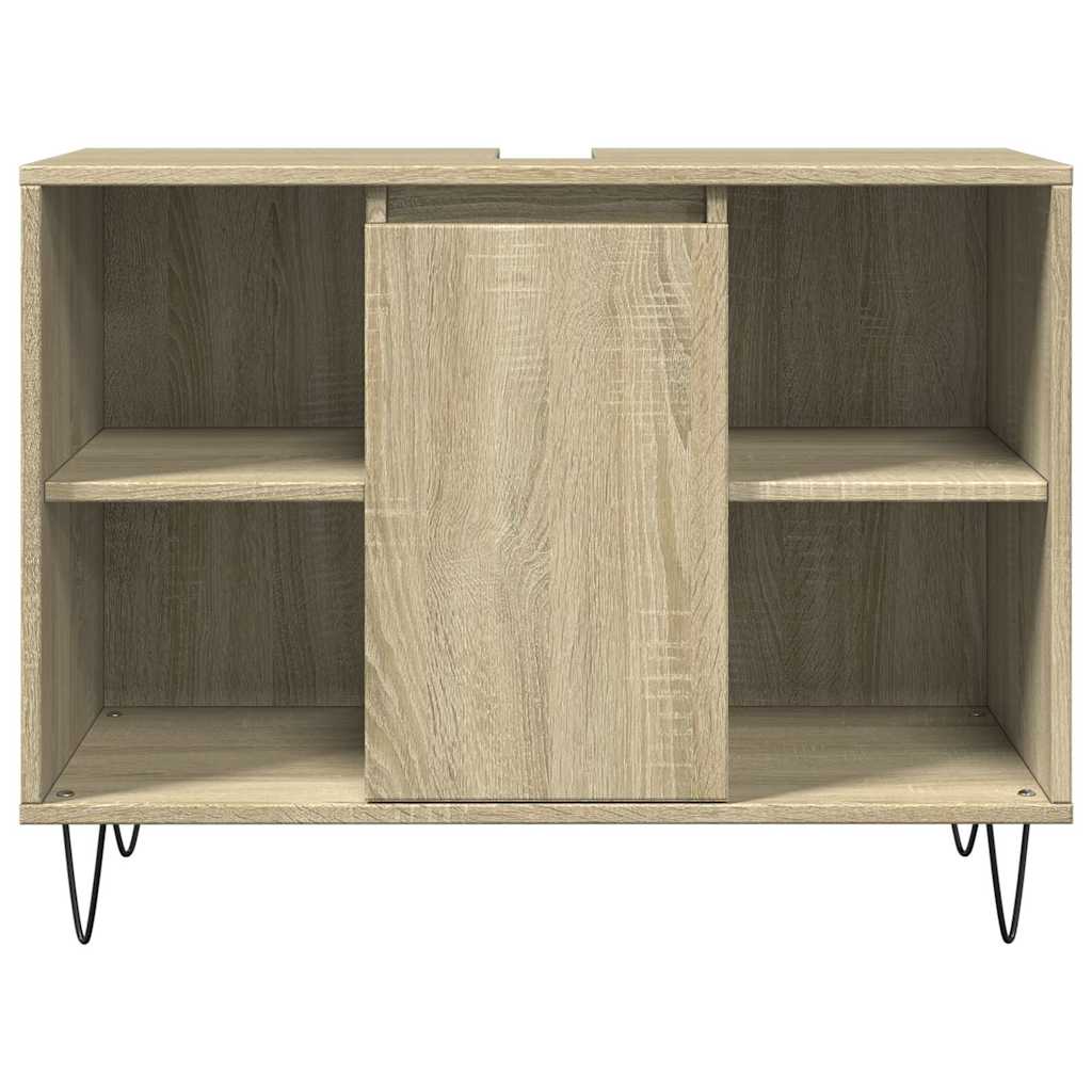 Set Mobili Da Bagno 3 Pz Rovere Sonoma In Legno Multistrato