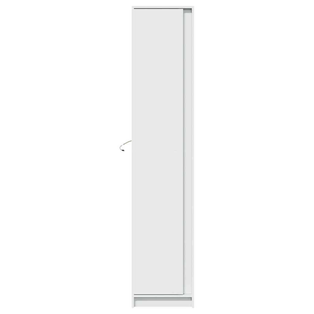 Credenza Con Led Bianca 41,5X32,5X200 Cm In Truciolato