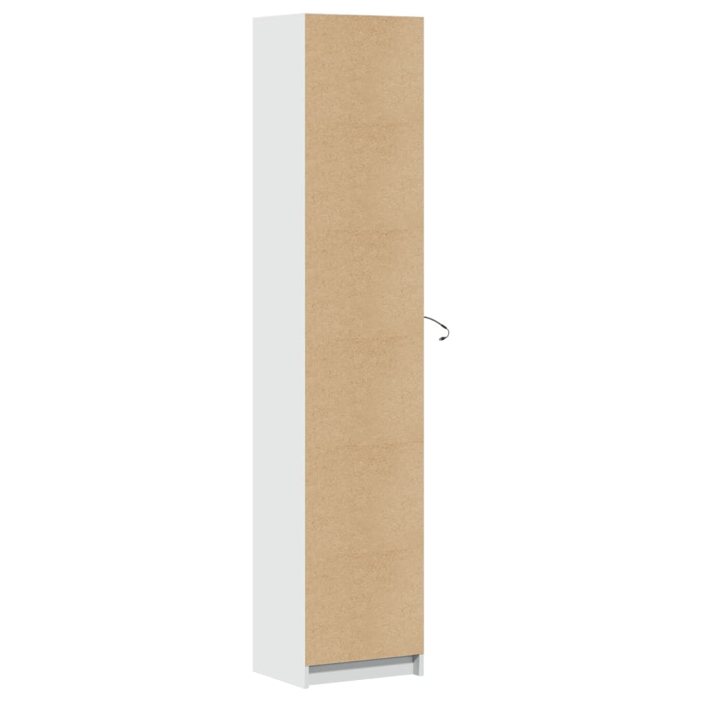 Credenza Con Led Bianca 41,5X32,5X200 Cm In Truciolato
