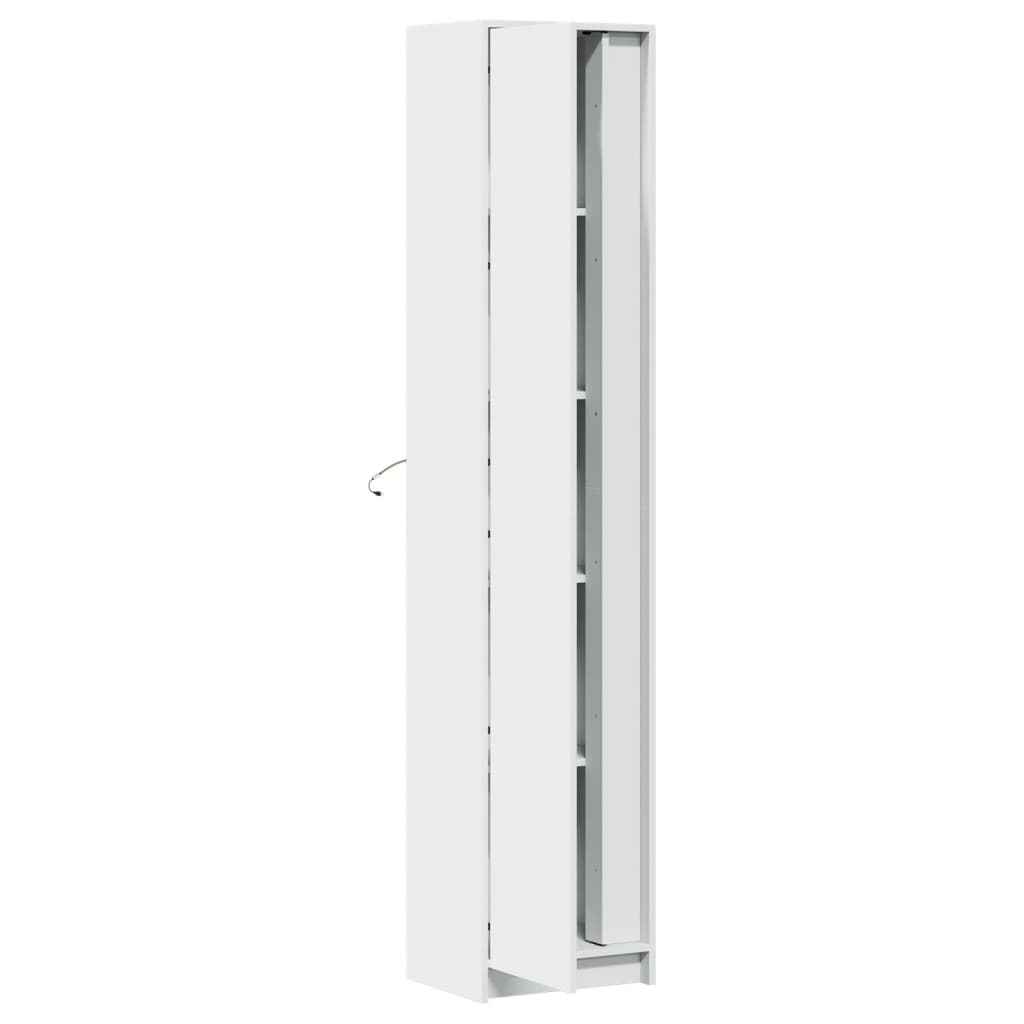 Credenza Con Led Bianca 41,5X32,5X200 Cm In Truciolato