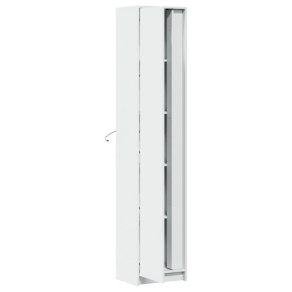 Credenza Con Led Bianca 41,5X32,5X200 Cm In Truciolato