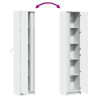 Credenza Con Led Bianca 41,5X32,5X200 Cm In Truciolato