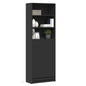 Credenza Con Led Nera 69X32,5X200 Cm In Truciolato