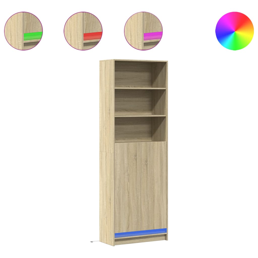 Credenza Con Led 69X32,5X200 Cm In Truciolato