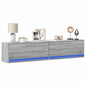 Mobile Tv A Parete Con Luci Led 100X31X35 Cm