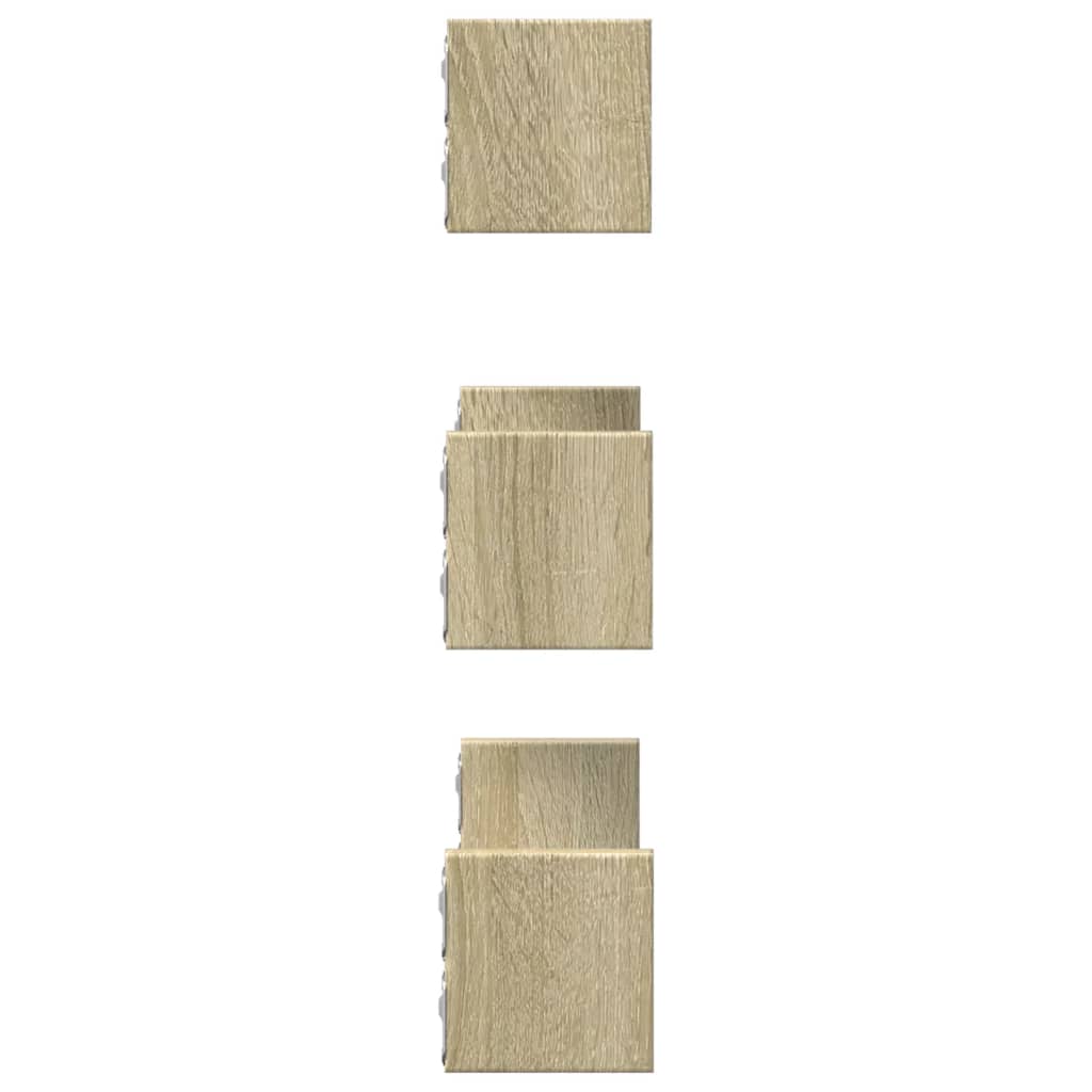 Mensole A Muro 3 Pz In Truciolato Rovere Sonoma