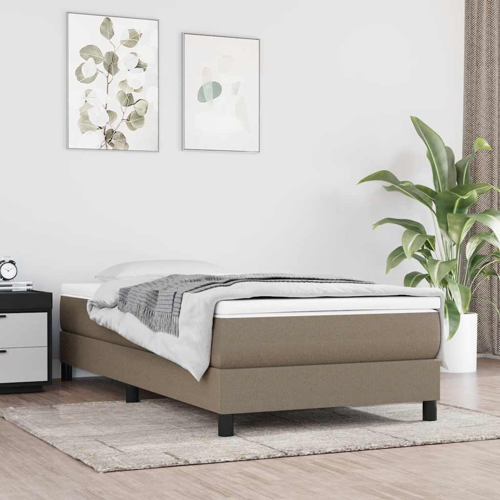Materasso A Molle Insacchettate Rigidità Media Grigio 90X190X20 Cm In Tessuto Tortora
