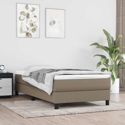 Materasso A Molle Insacchettate Rigidità Media Grigio 90X190X20 Cm In Tessuto Tortora