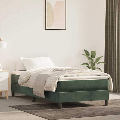 Materasso A Molle Insacchettate Rigidità Media 100X220X20 Cm In Velluto Verde Scuro