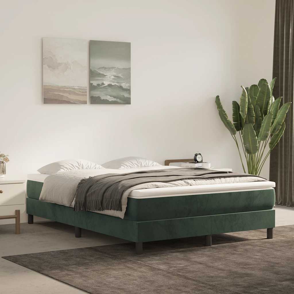 Materasso A Molle Insacchettate Rigidità Media 100X220X20 Cm In Velluto Verde Scuro