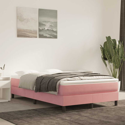 Materasso A Molle Insacchettate Rigidità Media 140X220X20 Cm In Velluto Rosa