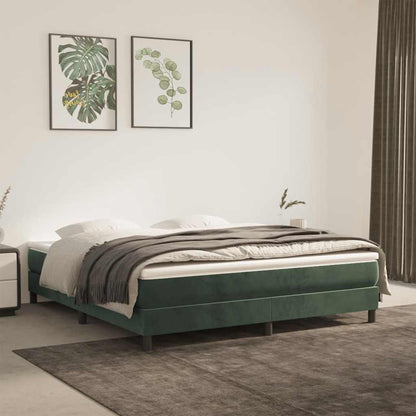 Materasso A Molle Insacchettate Rigidità Media 100X220X20 Cm In Velluto Verde Scuro