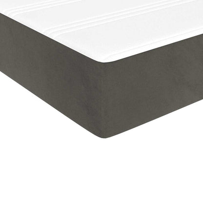 Materasso A Molle Insacchettate Rigidità Media 100X220X20 Cm In Velluto Grigio Scuro