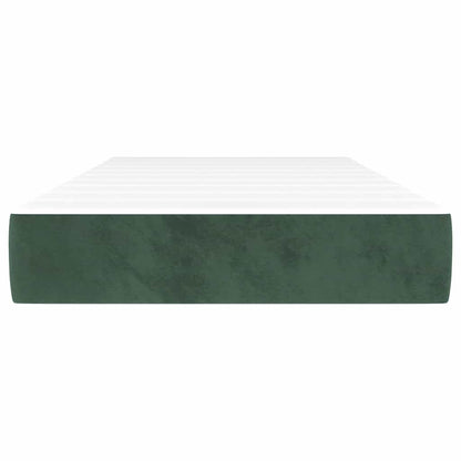 Materasso A Molle Insacchettate Rigidità Media 100X220X20 Cm In Velluto Verde Scuro