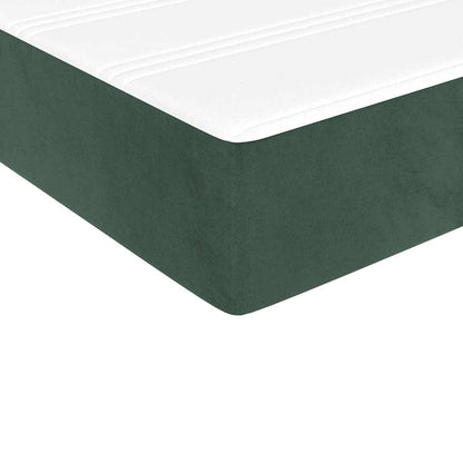 Materasso A Molle Insacchettate Rigidità Media 100X220X20 Cm In Velluto Verde Scuro