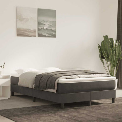 Materasso A Molle Insacchettate Rigidità Media 100X220X20 Cm In Velluto Grigio Scuro