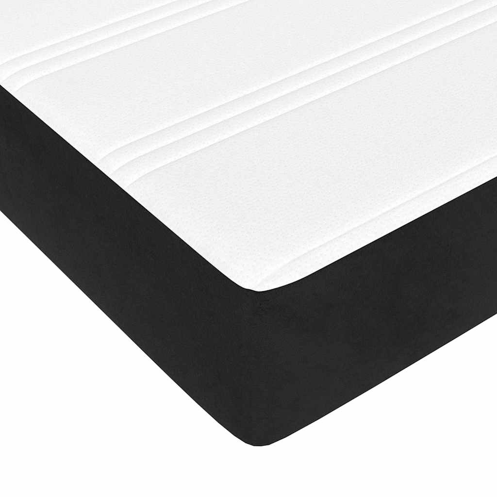 Materasso A Molle Insacchettate Rigidità Media 120X220X20 Cm In Velluto Nero