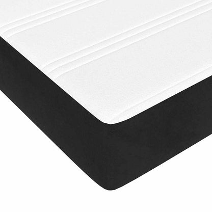 Materasso A Molle Insacchettate Rigidità Media 120X220X20 Cm In Velluto Nero