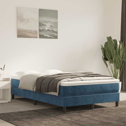 Materasso A Molle Insacchettate Rigidità Media 160X220X20 Cm In Velluto Blu Scuro