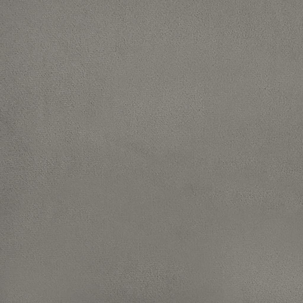 Materasso A Molle Insacchettate Rigidità Media 140X220X20 Cm In Velluto Grigio Chiaro