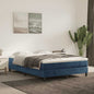Materasso A Molle Insacchettate Rigidità Media 160X220X20 Cm In Velluto Blu Scuro