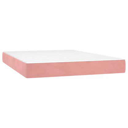 Materasso A Molle Insacchettate Rigidità Media 140X220X20 Cm In Velluto Rosa