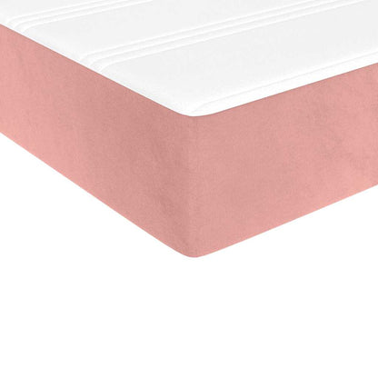 Materasso A Molle Insacchettate Rigidità Media 140X220X20 Cm In Velluto Rosa
