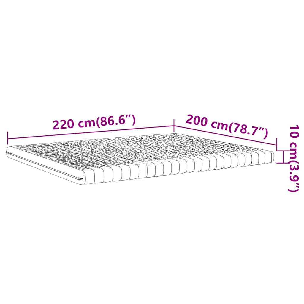 Materasso In Schiuma Bianco 7 Zone Durezza 20 Ild