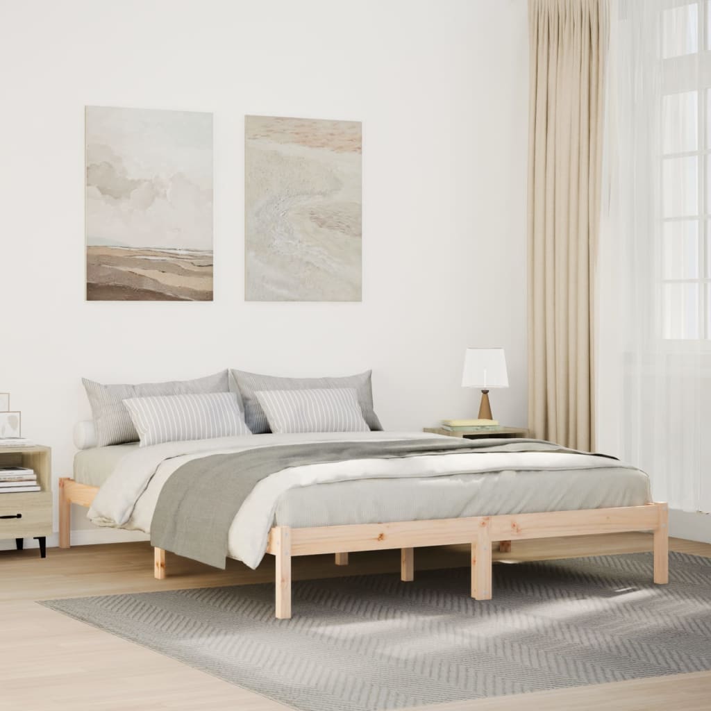 Letto Extra Lungo Senza Materasso In Legno Di Pino