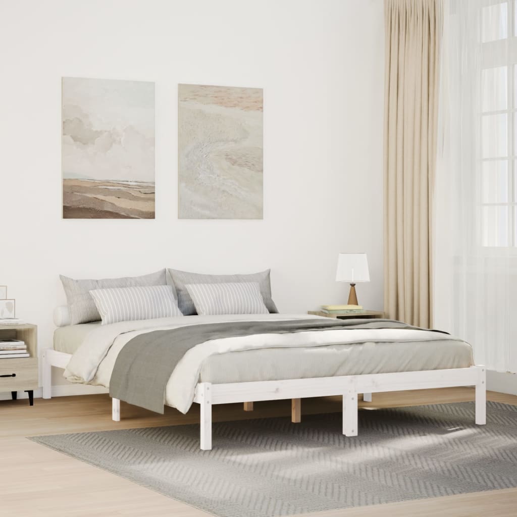 Letto Extra Lungo Senza Materasso In Legno Di Pino