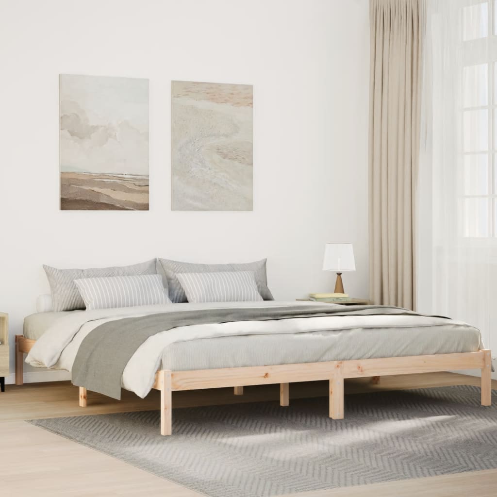 Letto Extra Lungo Senza Materasso In Legno Di Pino