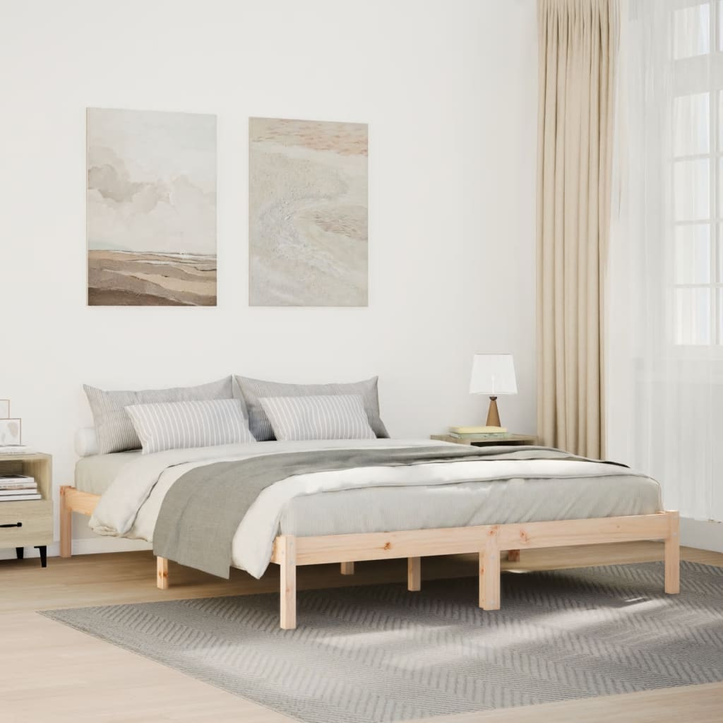 Letto Extra Lungo Senza Materasso In Legno Di Pino