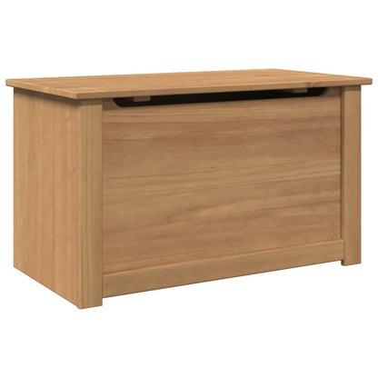 Cesta Con Coperchio Panama 79X42X46 Cm Legno Massello Di Pino