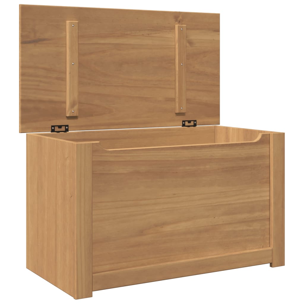 Cesta Con Coperchio Panama 79X42X46 Cm Legno Massello Di Pino